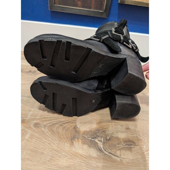 Freebird by Steven European Crossover Moto Ankle Boots Women’s 39 US 8 Rare - Picture 9 of 14